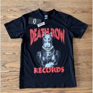 NWT Death Row Records "Doberman" size Small T-shirt Black/Red‎ Dre Snoop Dogg